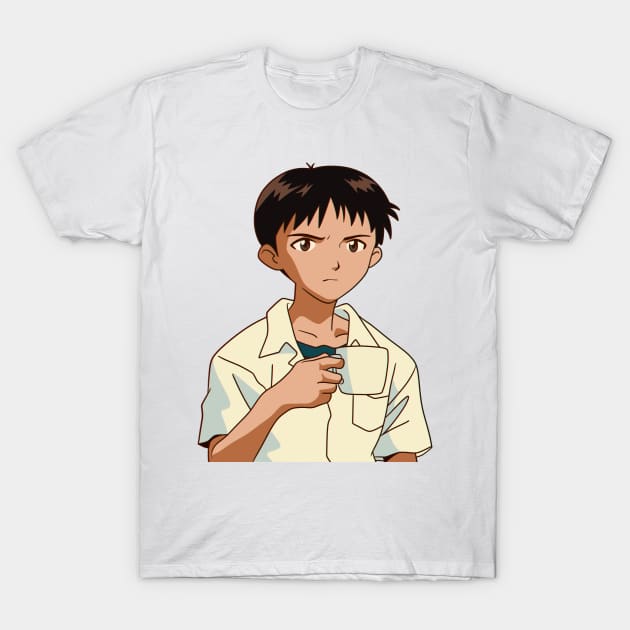 Shinji Coffee T-Shirt by RetroFreak